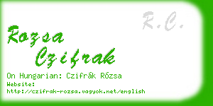 rozsa czifrak business card